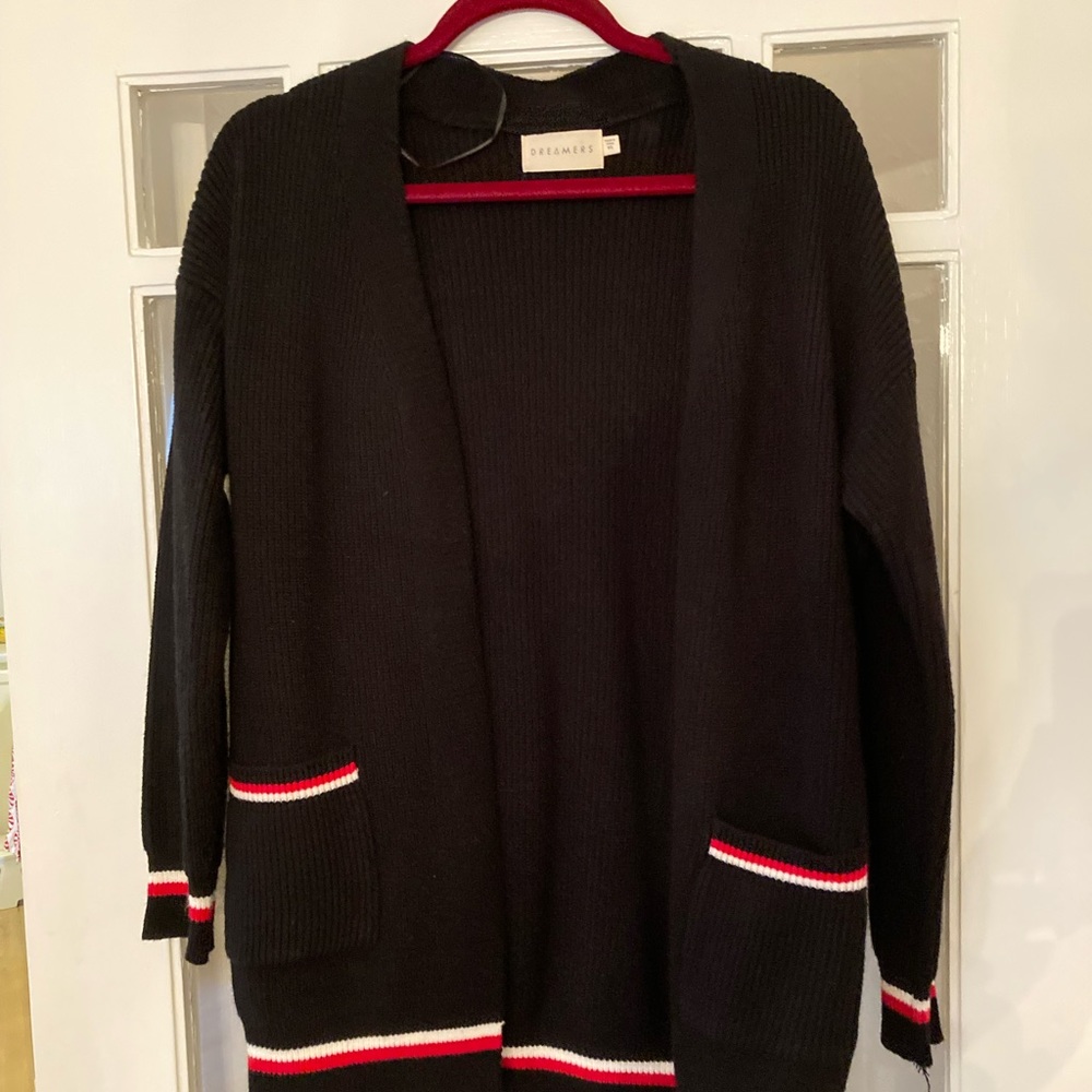 Black cardigan